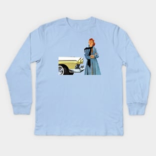 Vintage 1957 Ford Fairlane Ad Kids Long Sleeve T-Shirt